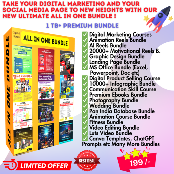 Ultimate Digital Marketing All In One Bundle ( 15TB+ Premium Bundle)