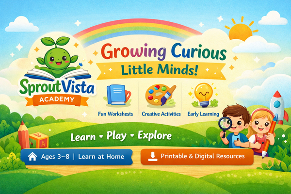 SproutVista's Level 1 –Preschool Learning & Activity Mega Bundle (Ages 3–6)