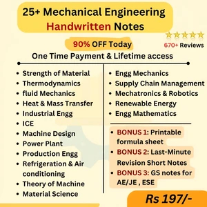 All Mechanical Engineering subject`s Handwritten, Short and Printable Notes